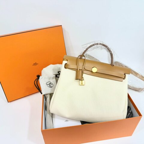 HermesY1香草拚25沙子色Herbag31手提肩背H078971CCBW