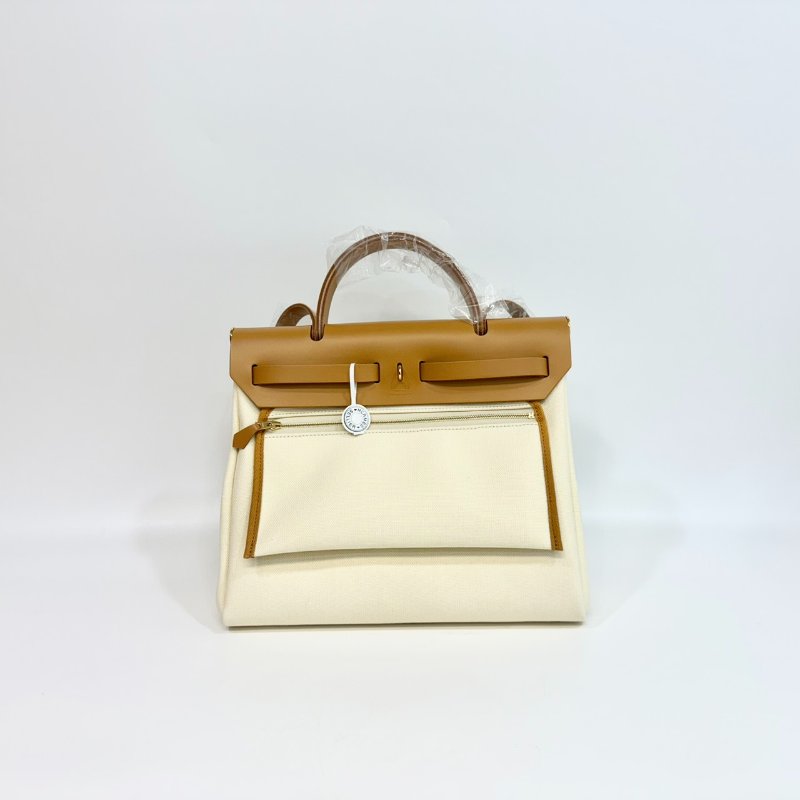 HermesY1香草拚25沙子色Herbag31手提肩背H078971CCBW-2