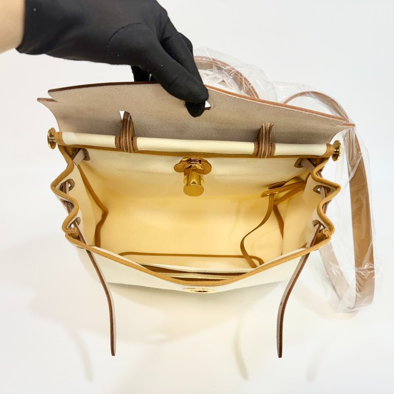 HermesY1香草拚25沙子色Herbag31手提肩背H078971CCBW-3