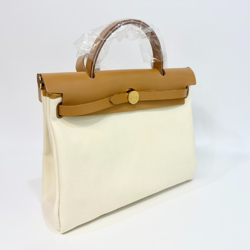 HermesY1香草拚25沙子色Herbag31手提肩背H078971CCBW-5