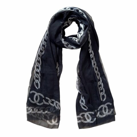 CHANEL CC 羊絨 圍巾