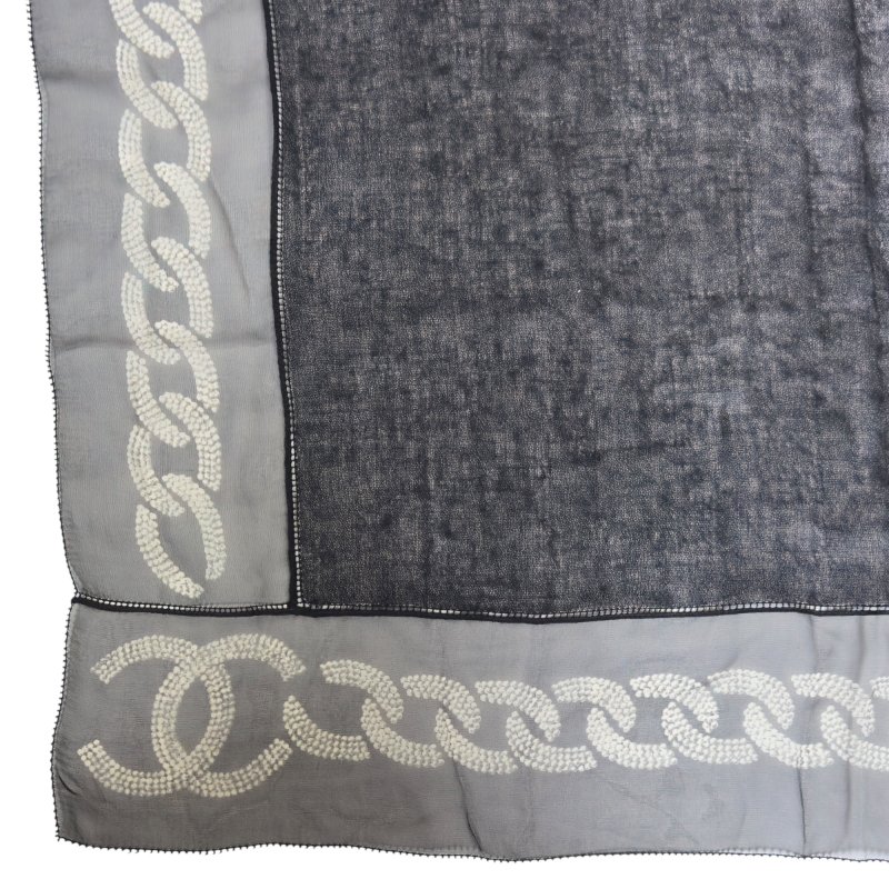 CHANEL CC 羊絨 圍巾-4