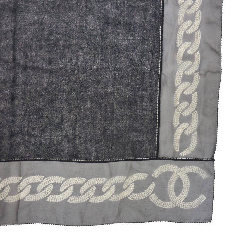 CHANEL CC 羊絨 圍巾-5