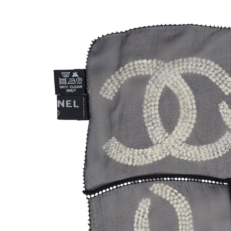 CHANEL CC 羊絨 圍巾-8