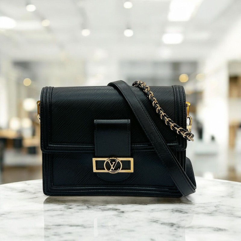 莉亞精品♡LV 水波紋達芙妮MM 黑 近新美包-0