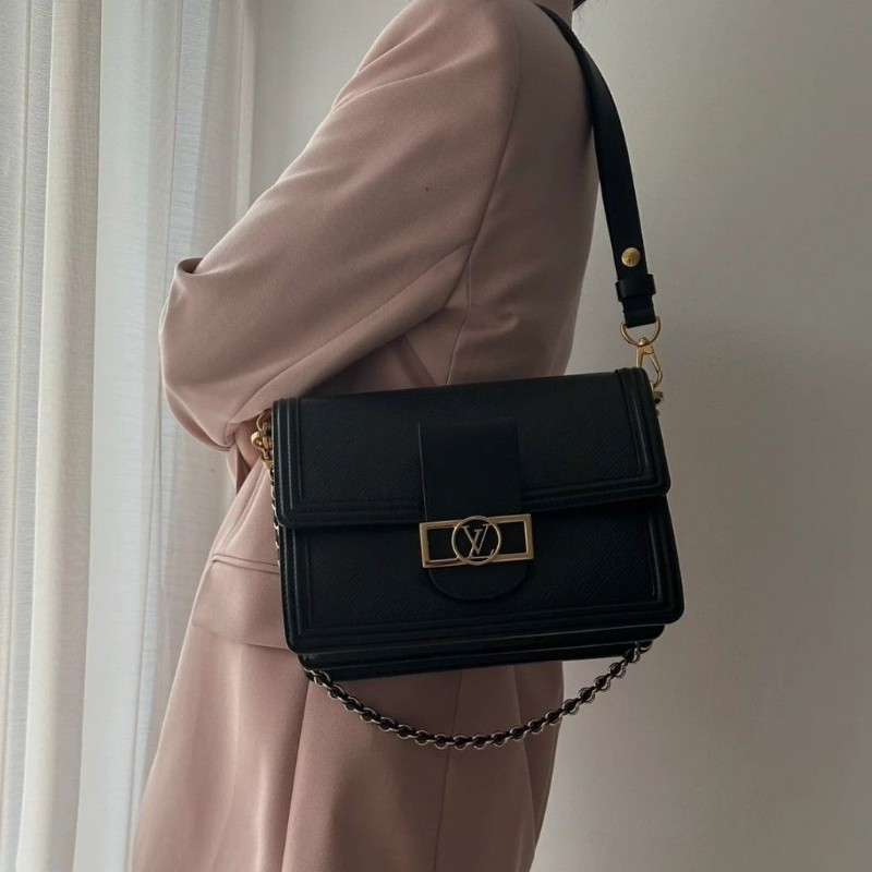 莉亞精品♡LV 水波紋達芙妮MM 黑 近新美包-1