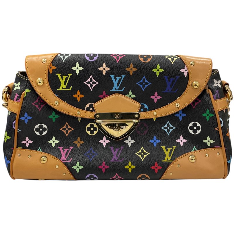 LOUIS VUITTON 路易威登 M40204 BEVERLY MM 黑三彩老花 PVC帆布 黑色 金釦-1