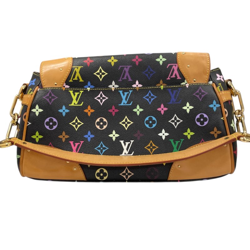 LOUIS VUITTON 路易威登 M40204 BEVERLY MM 黑三彩老花 PVC帆布 黑色 金釦-2