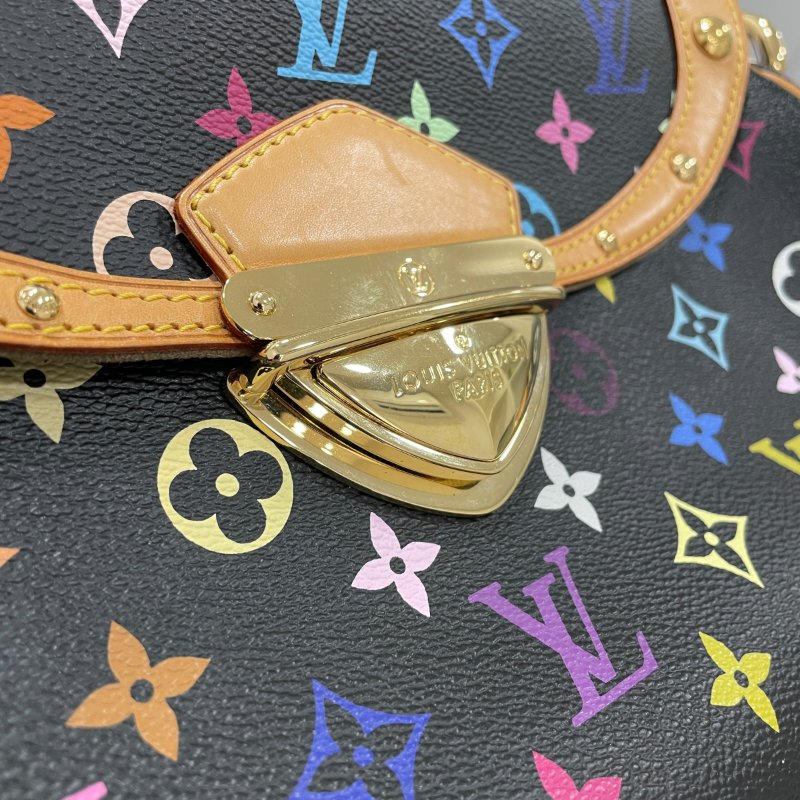 LOUIS VUITTON 路易威登 M40204 BEVERLY MM 黑三彩老花 PVC帆布 黑色 金釦-10