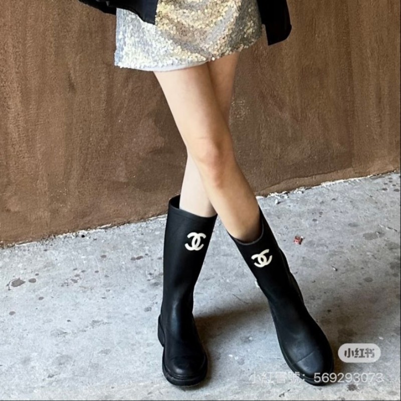 莉亞精品♡Chanel 經典雨靴 尺碼39 全新閒置-1