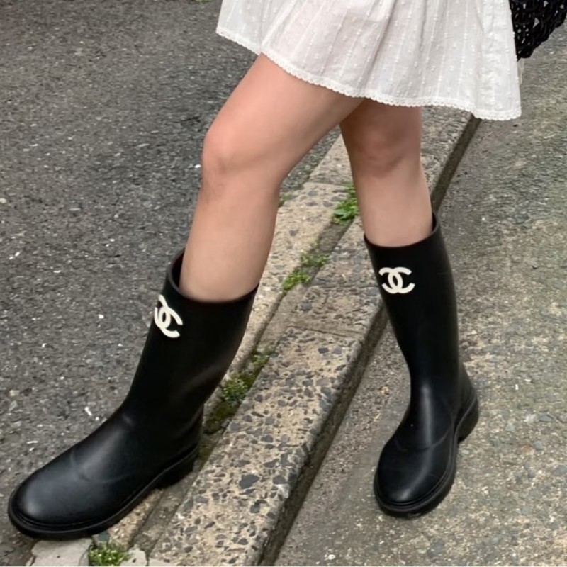 莉亞精品♡Chanel 經典雨靴 尺碼39 全新閒置-2