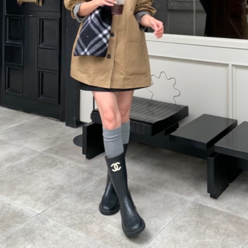莉亞精品♡Chanel 經典雨靴 尺碼39 全新閒置-4