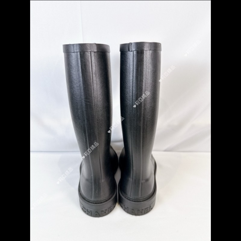 莉亞精品♡Chanel 經典雨靴 尺碼39 全新閒置-6