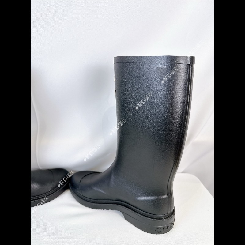 莉亞精品♡Chanel 經典雨靴 尺碼39 全新閒置-7
