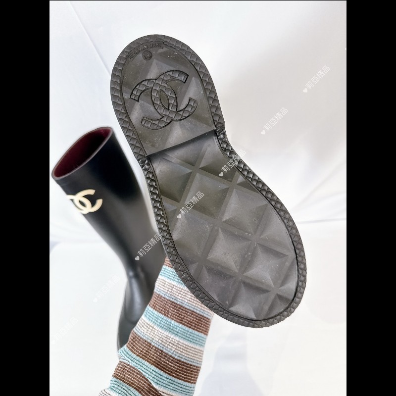 莉亞精品♡Chanel 經典雨靴 尺碼39 全新閒置-10
