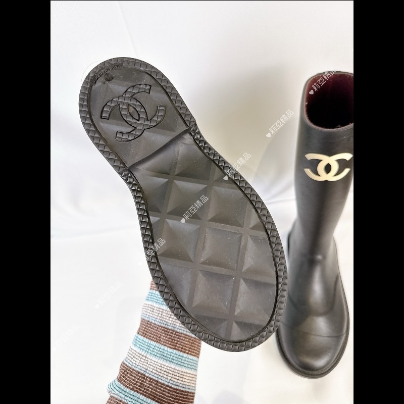 莉亞精品♡Chanel 經典雨靴 尺碼39 全新閒置-11