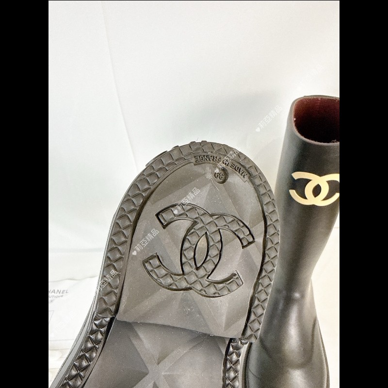 莉亞精品♡Chanel 經典雨靴 尺碼39 全新閒置-12