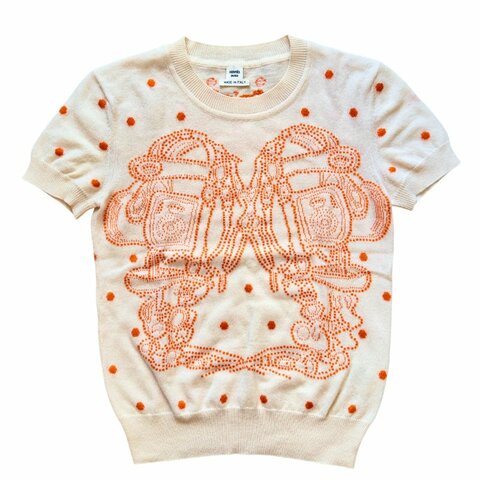 HERMES Brides de Gala 羊絨 短袖上衣