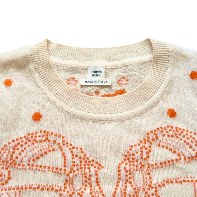 HERMES Brides de Gala 羊絨 短袖上衣-1