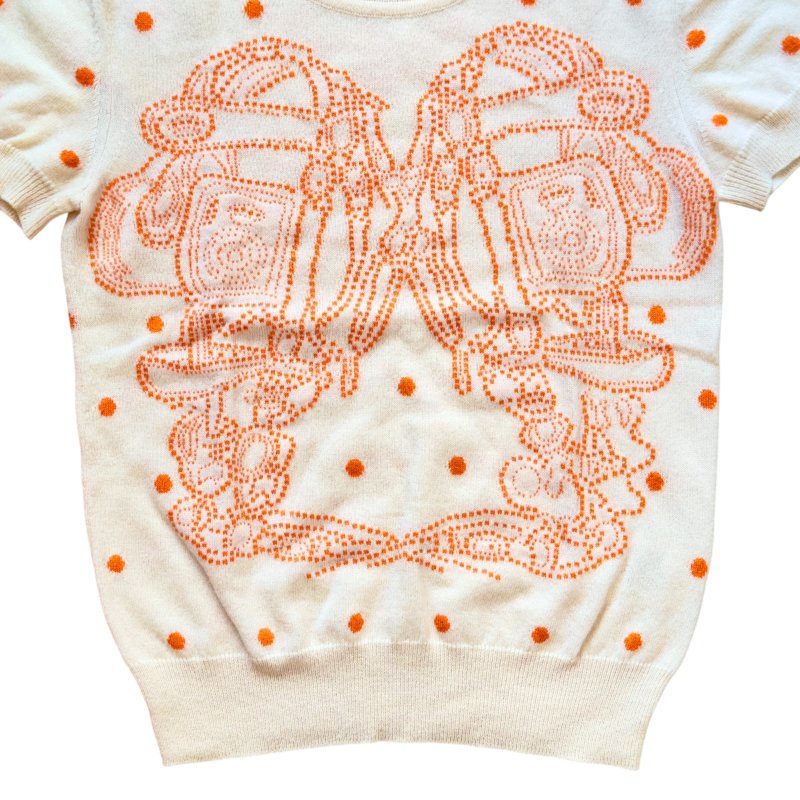 HERMES Brides de Gala 羊絨 短袖上衣-2