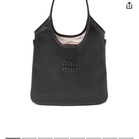 Miu Miu Ivy 大型真皮手提包（黑色）｜義大利製｜大型尺寸 40×35cm