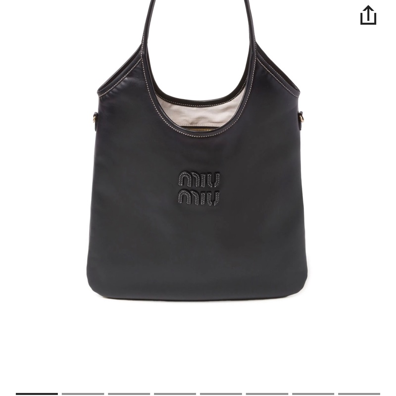 Miu Miu Ivy 大型真皮手提包(黑色)|義大利製|大型尺寸 40×35cm-0