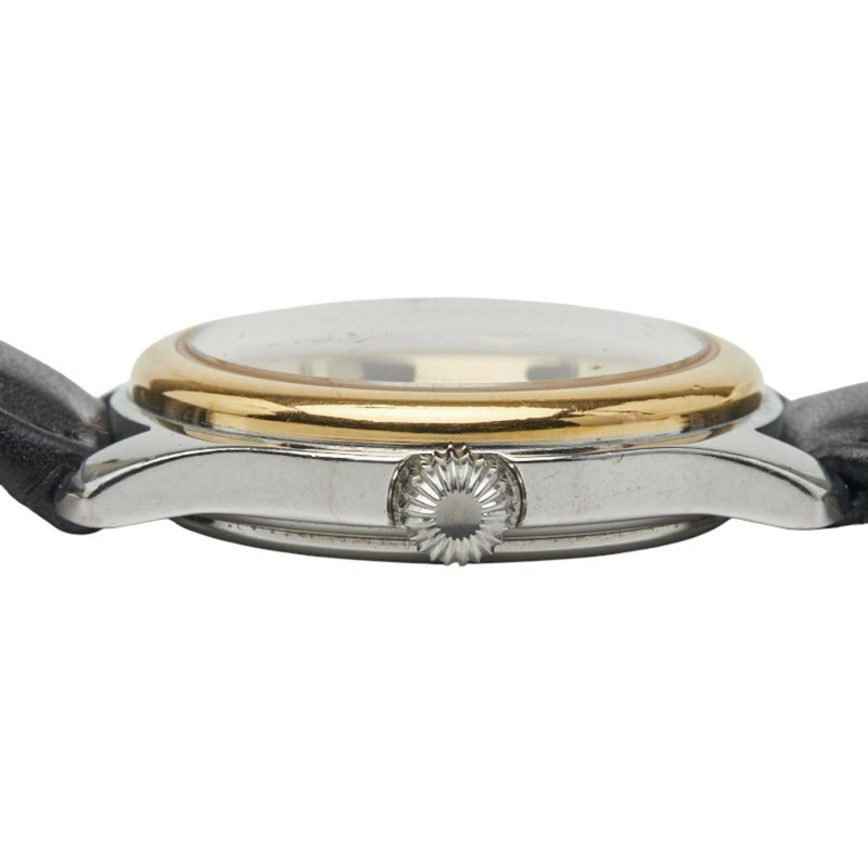 芬迪女士腕錶,210L石英機芯,黑色錶盤,不鏽鋼錶殼,皮革錶帶-4