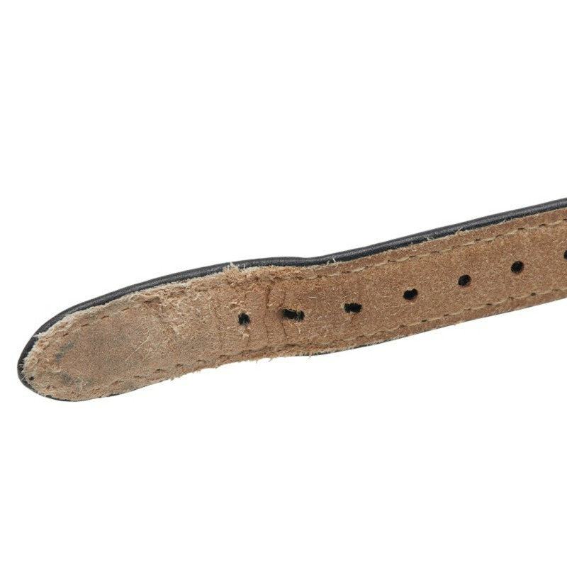 芬迪女士腕錶,210L石英機芯,黑色錶盤,不鏽鋼錶殼,皮革錶帶-7