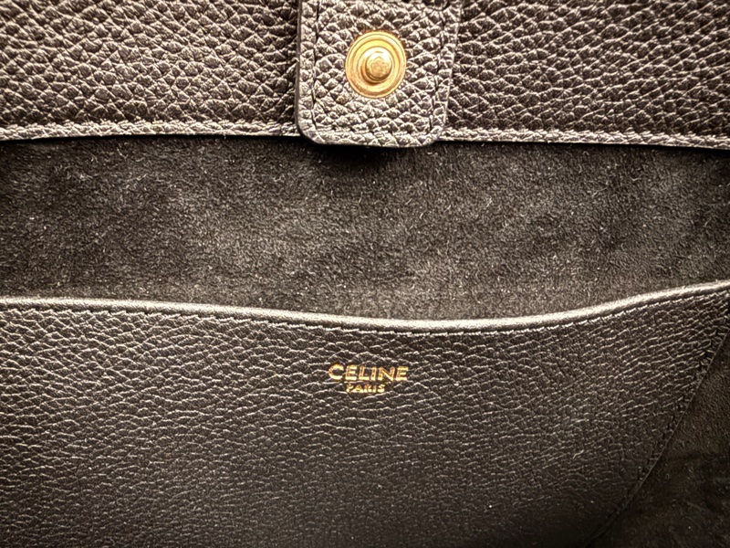 👜 CELINE Cabas Triomphe Large 粒面牛皮托特（黑色）｜官方尺寸 54×29.5×15cm｜附原廠防塵袋-4
