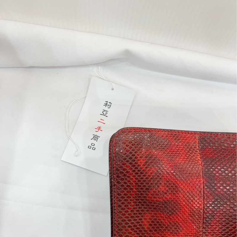 莉亞精品♡寶格麗 蛇頭斜背包 紅 二手-9