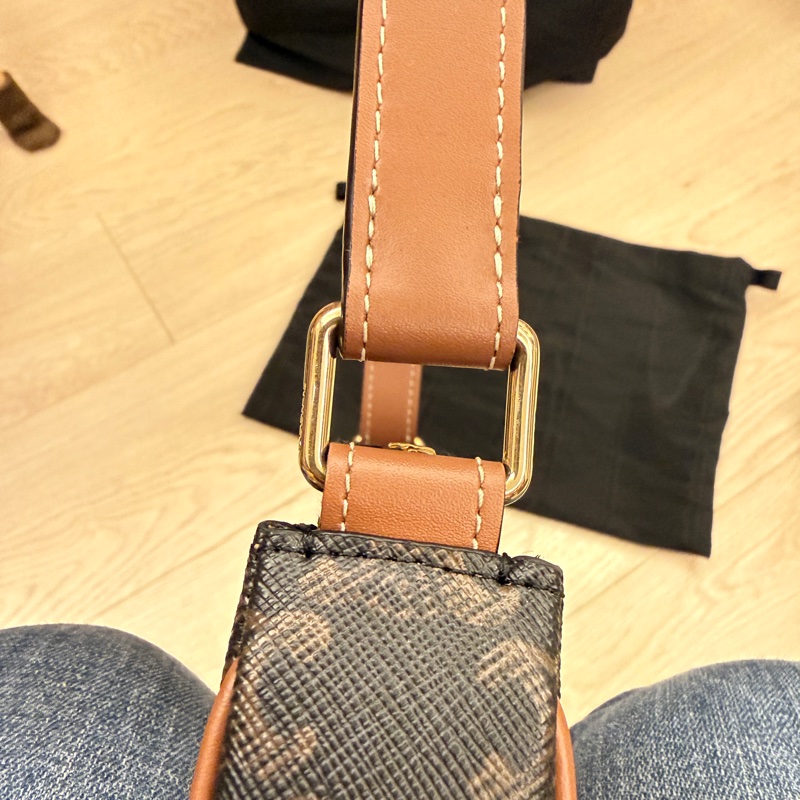 👜 CELINE AVA TRIOMPHE 老花月牙包｜Triomphe Canvas & Calfskin｜附原廠防塵袋-9