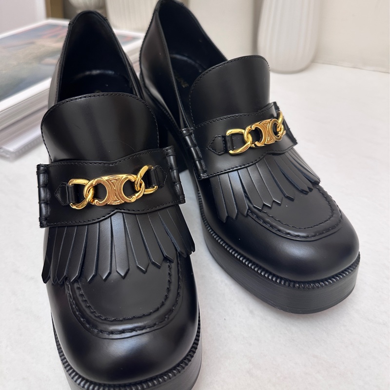 Celine新款高跟樂福鞋-1