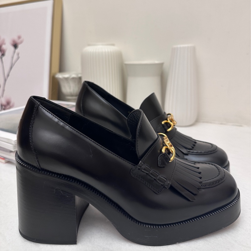 Celine新款高跟樂福鞋-2