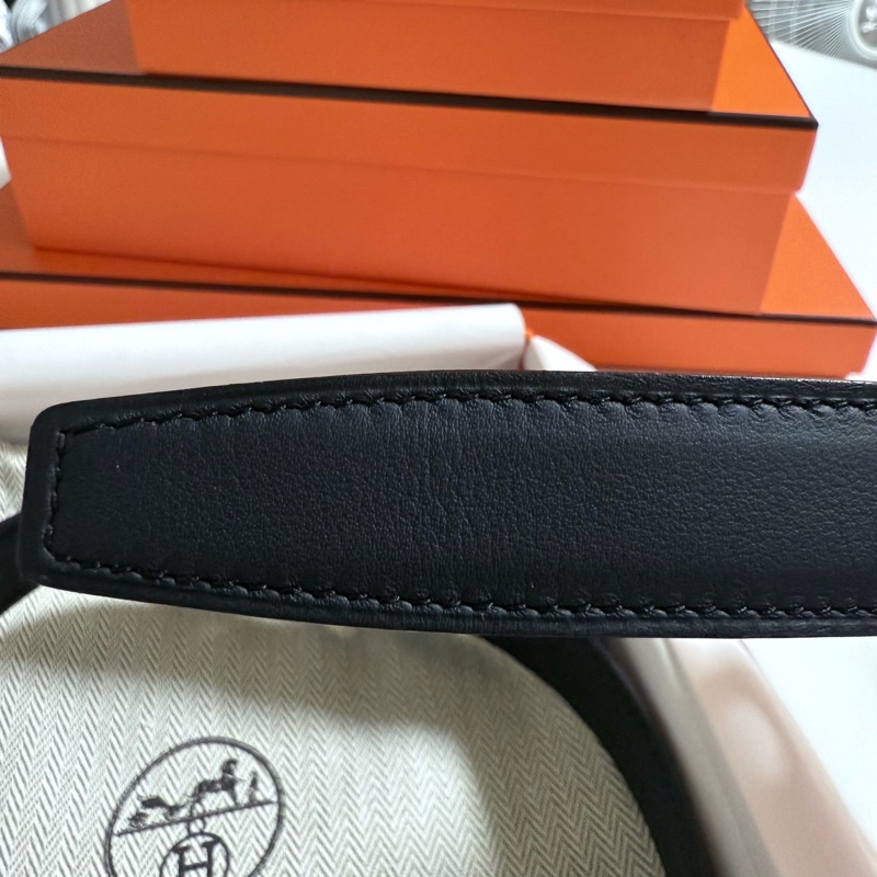 Hermes H雙色皮帶 玫瑰金-7