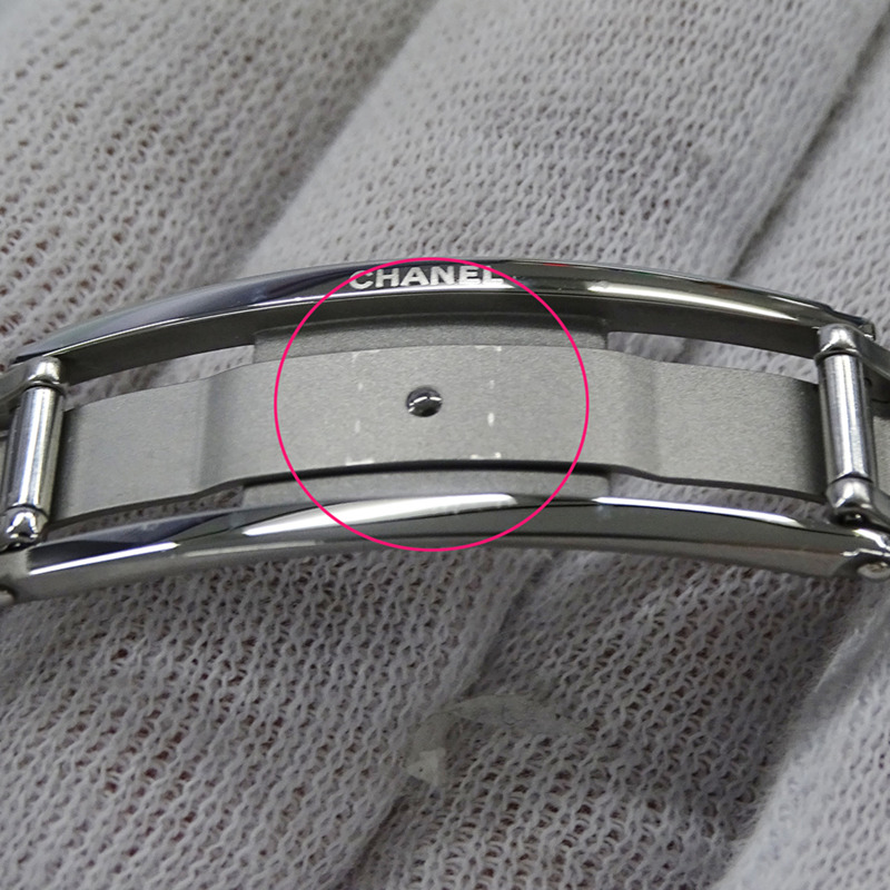 香奈兒女士腕錶 J12 日期石英 QZ 不鏽鋼錶殼搭配白色陶瓷機芯 (H0968) 拋光-4