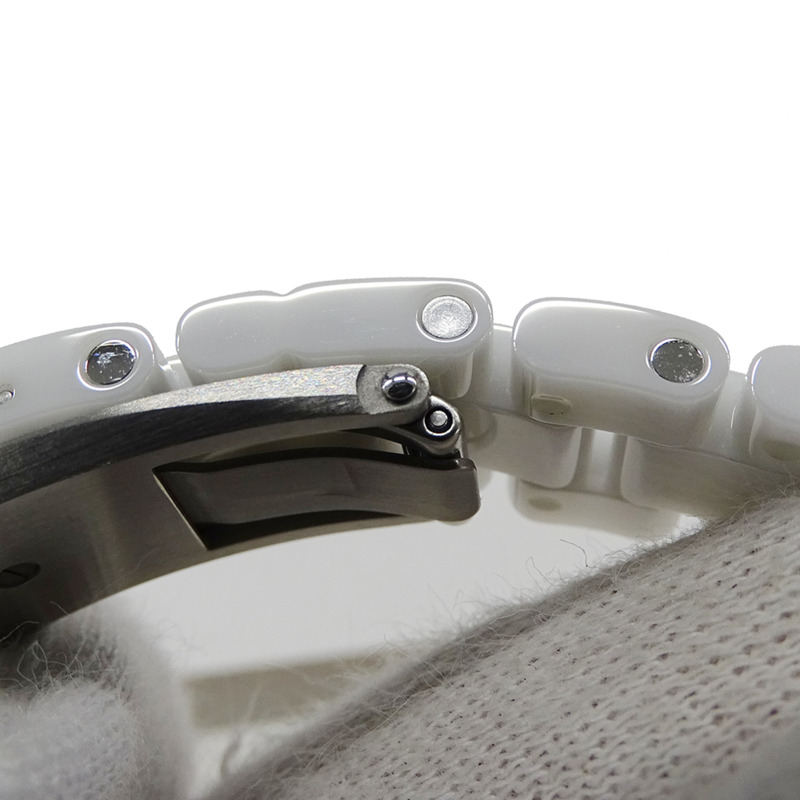 香奈兒女士腕錶 J12 日期石英 QZ 不鏽鋼錶殼搭配白色陶瓷機芯 (H0968) 拋光-9