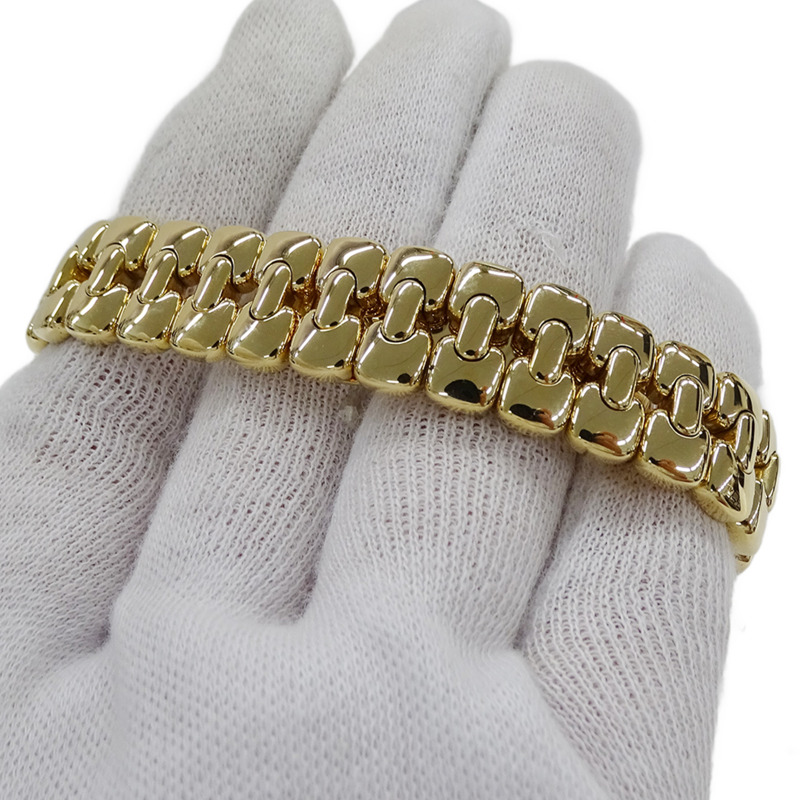 Tiffany & Co.) 女士 Tisoro 鑽石石英腕錶，QZ 750YG，18K 純金，拋光，L0133-4