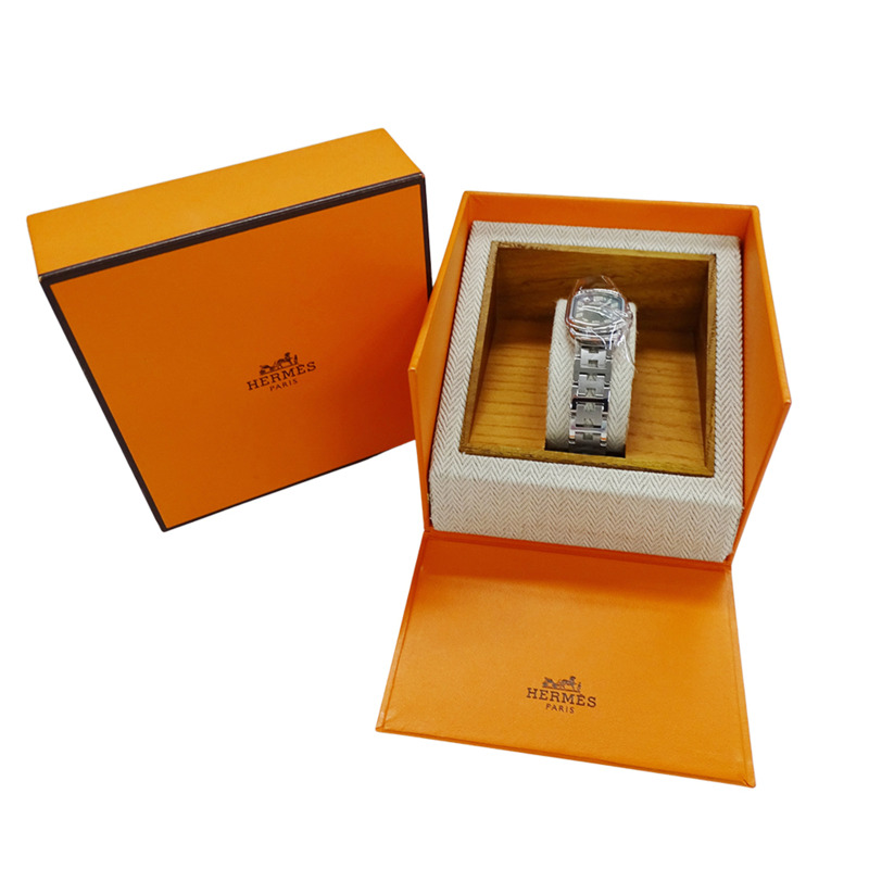 愛馬仕 Rally 石英 QZ 不鏽鋼腕錶,RA1.210,銀灰色,拋光-8