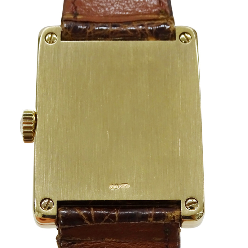 百達翡麗 Gondolo 5010 男士腕錶，小秒針，手動上鍊，750YG 皮革錶帶，方形，拋光-6