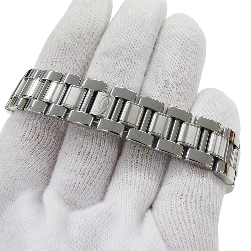 卡地亞 Must 21 Vantianne SM 女士石英腕錶,不鏽鋼材質,型號 W10109T2,1340 銀色,拋光處理-4