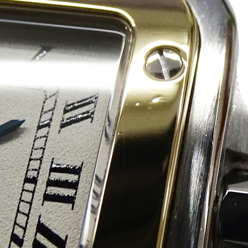 卡地亞 Santos Galbe SM 女士石英腕錶，W200124D，不鏽鋼錶殼搭配皮革錶帶，拋光處理-10