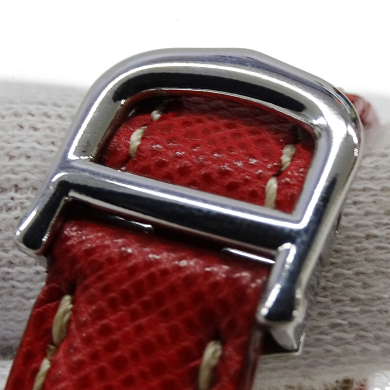 卡地亞 Santos Galbe SM 女士石英腕錶，W200124D，不鏽鋼錶殼搭配皮革錶帶，拋光處理-13