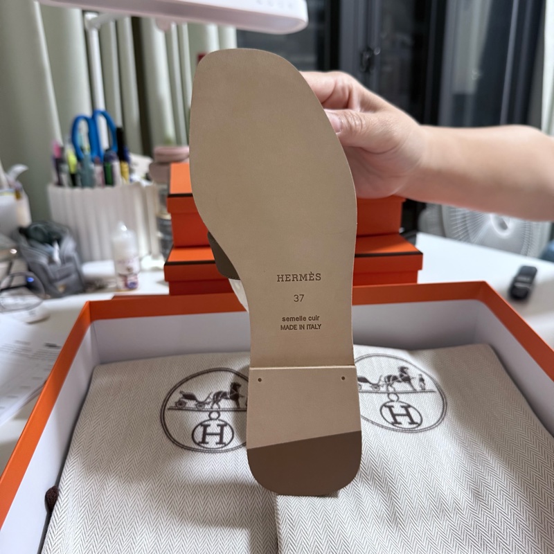 Hermes H拖鞋 大象灰-6