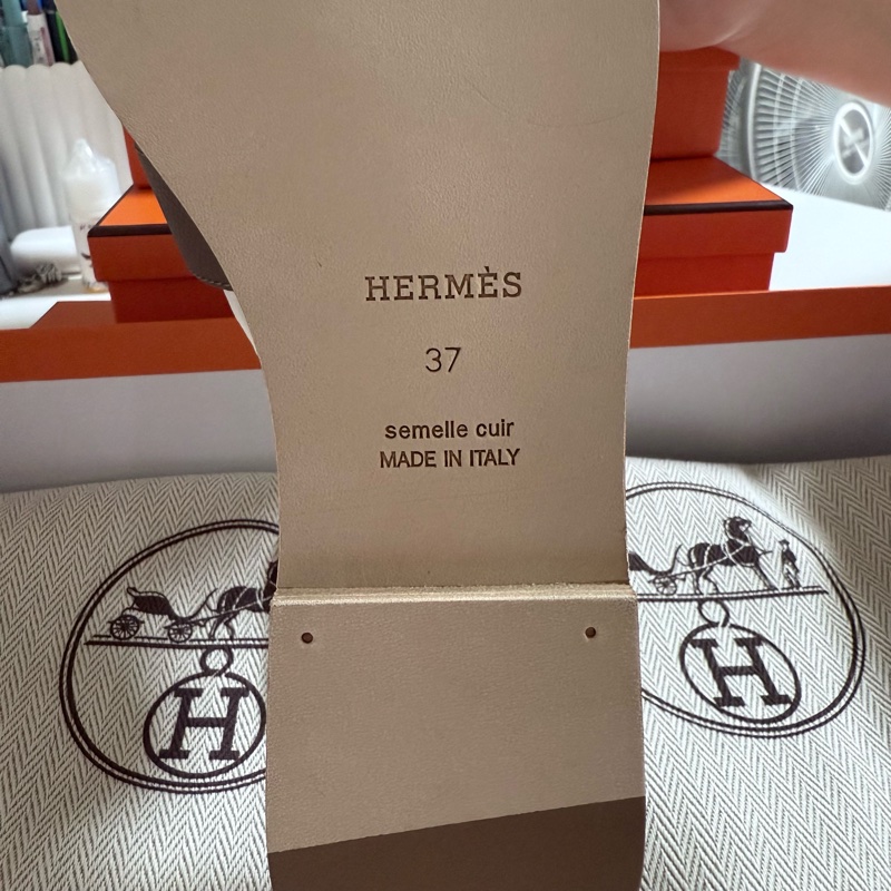 Hermes H拖鞋 大象灰-12