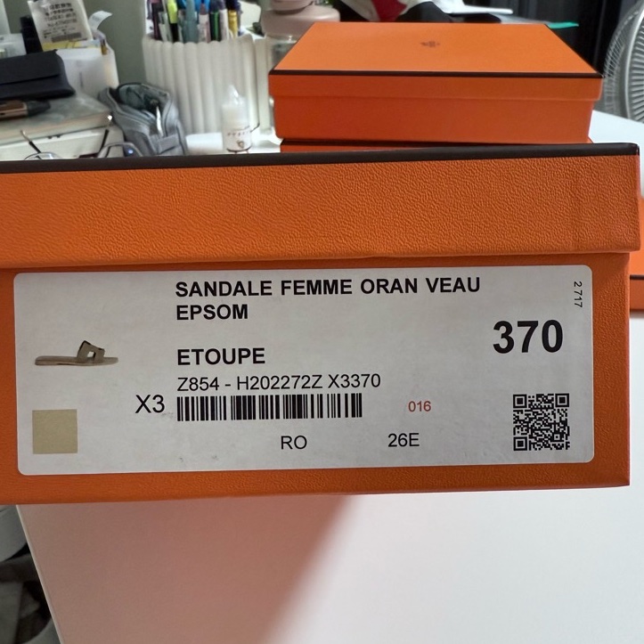 Hermes H拖鞋 大象灰-15