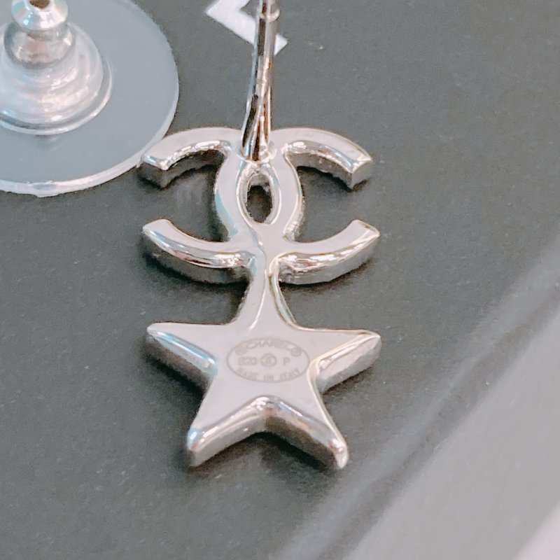 MS0383 Chanel 香奈兒 星星 水鑽 耳環 Star With CC Logo Earrings Crystal x PHW-6