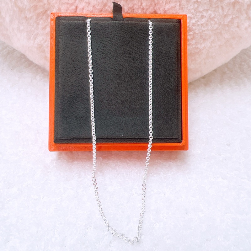 全新 Hermes chaine d’ancre 豬鼻子銀項鍊-4