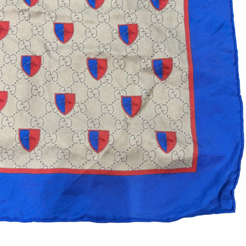 GUCCI - SUPREME藍紅蜜蜂徽章絲巾-3