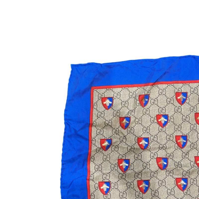 GUCCI - SUPREME藍紅蜜蜂徽章絲巾-5
