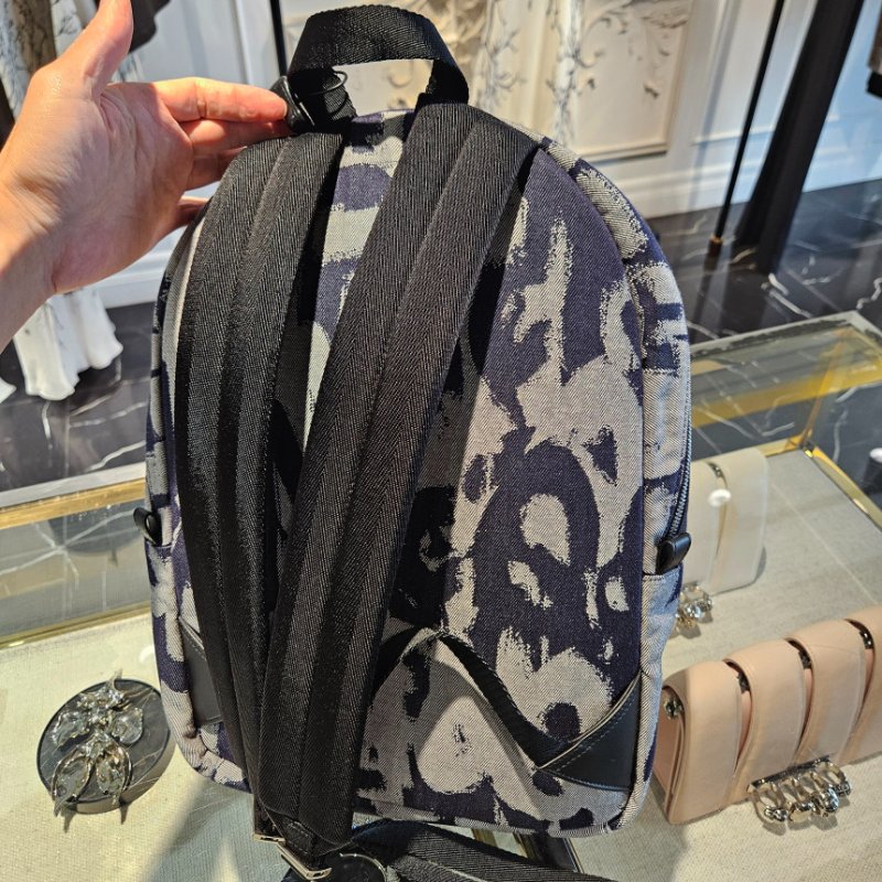 🎊佳節特賣🎁Alexander McQueen 麥昆 丹寧塗鴉大型後背包-5